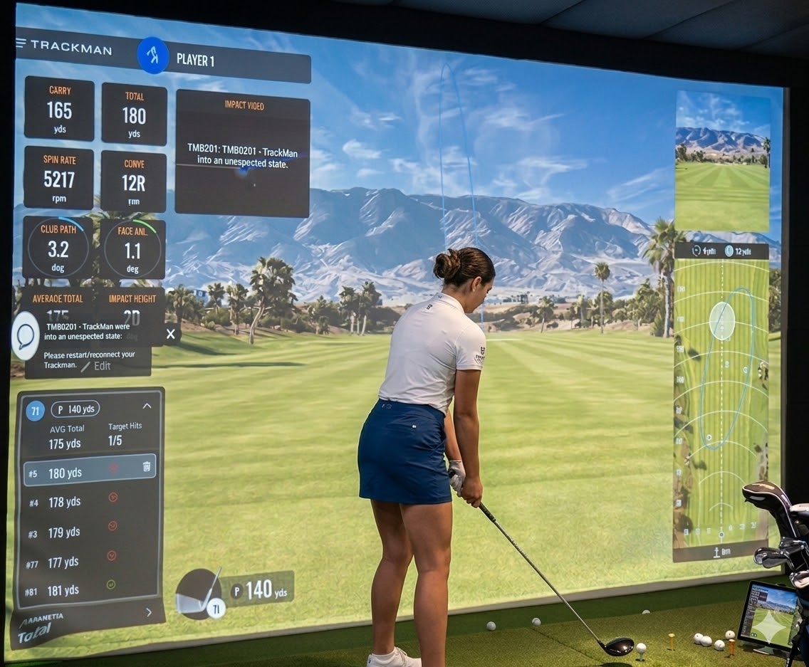 Golf simulator bay session at MicroWest โ click to book